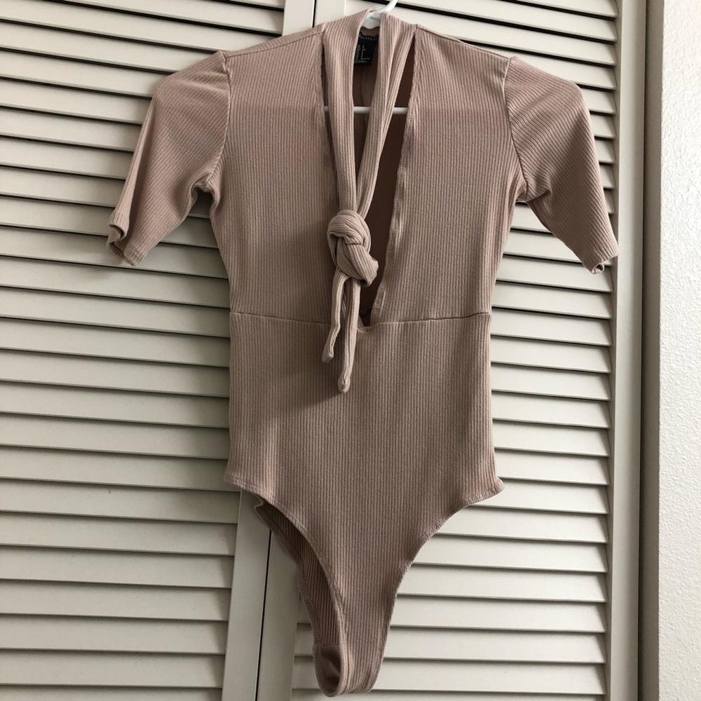Dusty Rose Ribbed Bodysuit